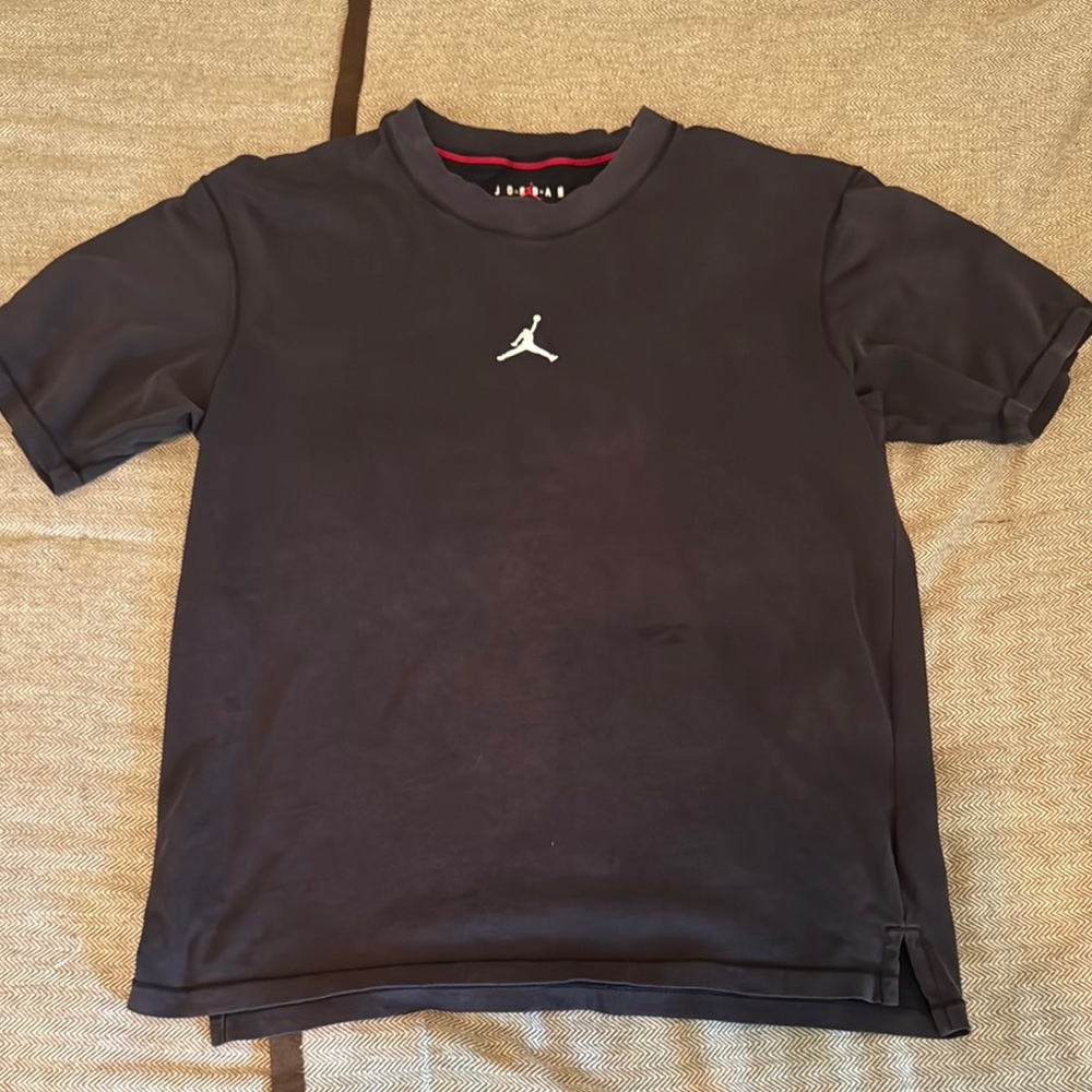 Jordan Black Tee with White Logo